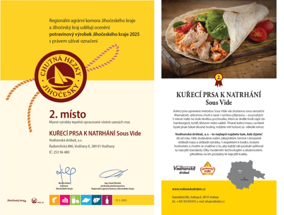 KUŘECÍ PRSA K NATRHÁNÍ Sous Vide